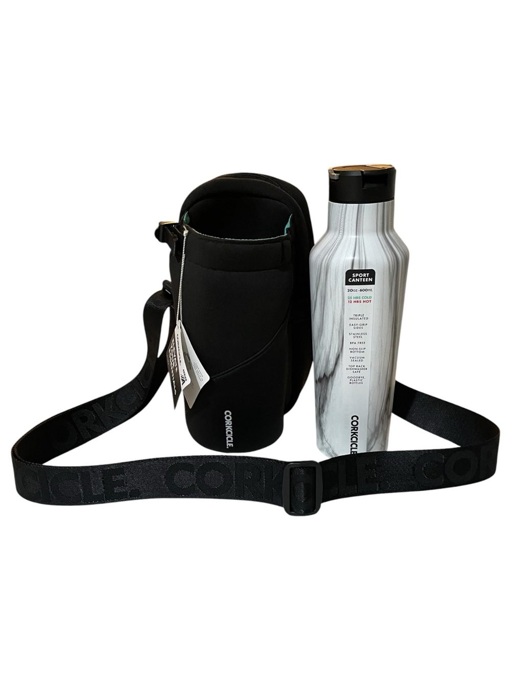 CORKCICLE Sport Canteen Insulated Water Bottle with Sling Bag